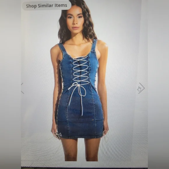 AKIRA | Dresses | Nwt Akira Denim Adjustable Body Con Dress Size Medium |  Poshmark